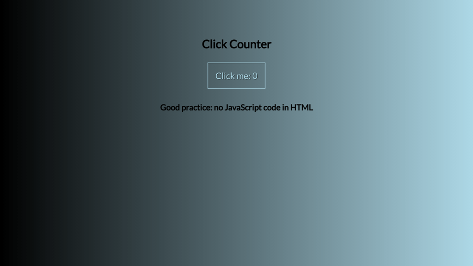 Click Counter With Javascript