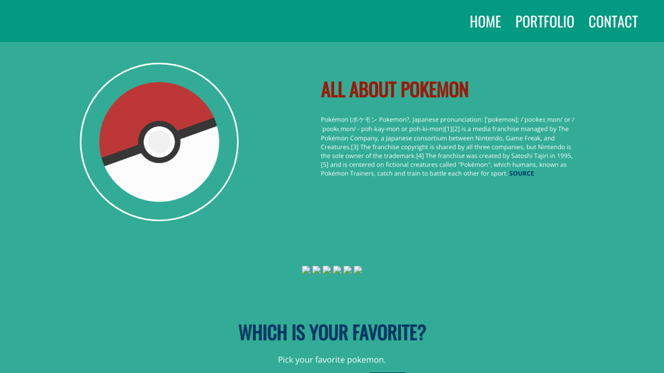 Pokemon HTML + CSS