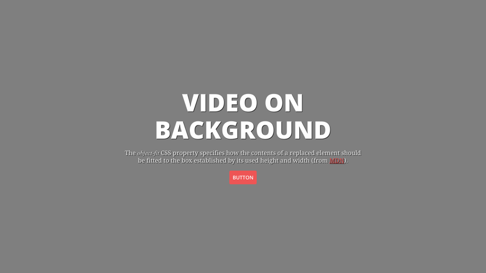 Object Fit Video Background object fit video background