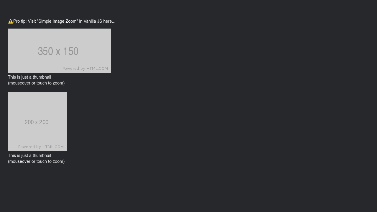 Jquery Simple Image Zoom