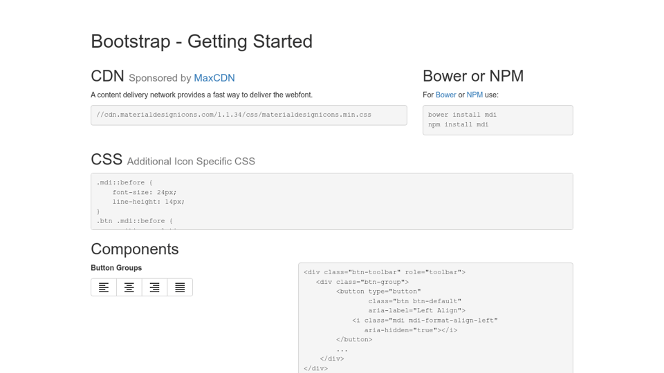 Download Material Design Icons Bootstrap