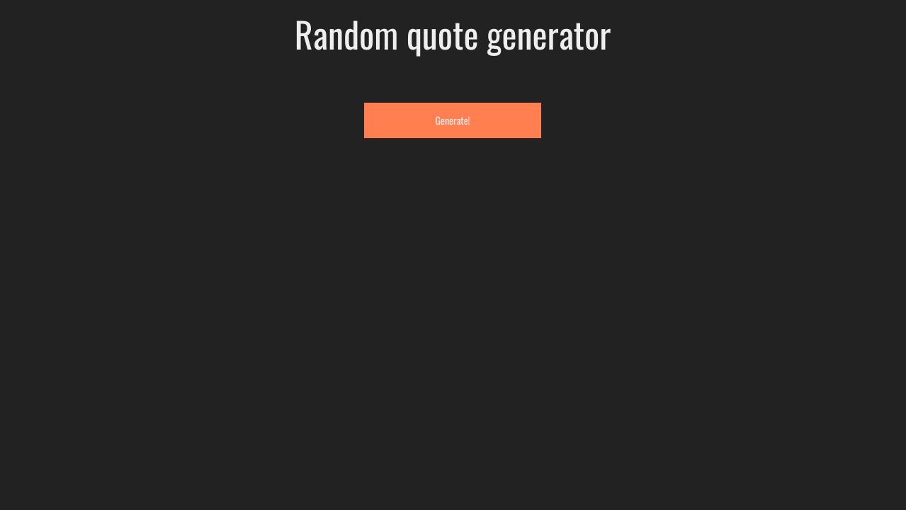 Random Quote Generator
