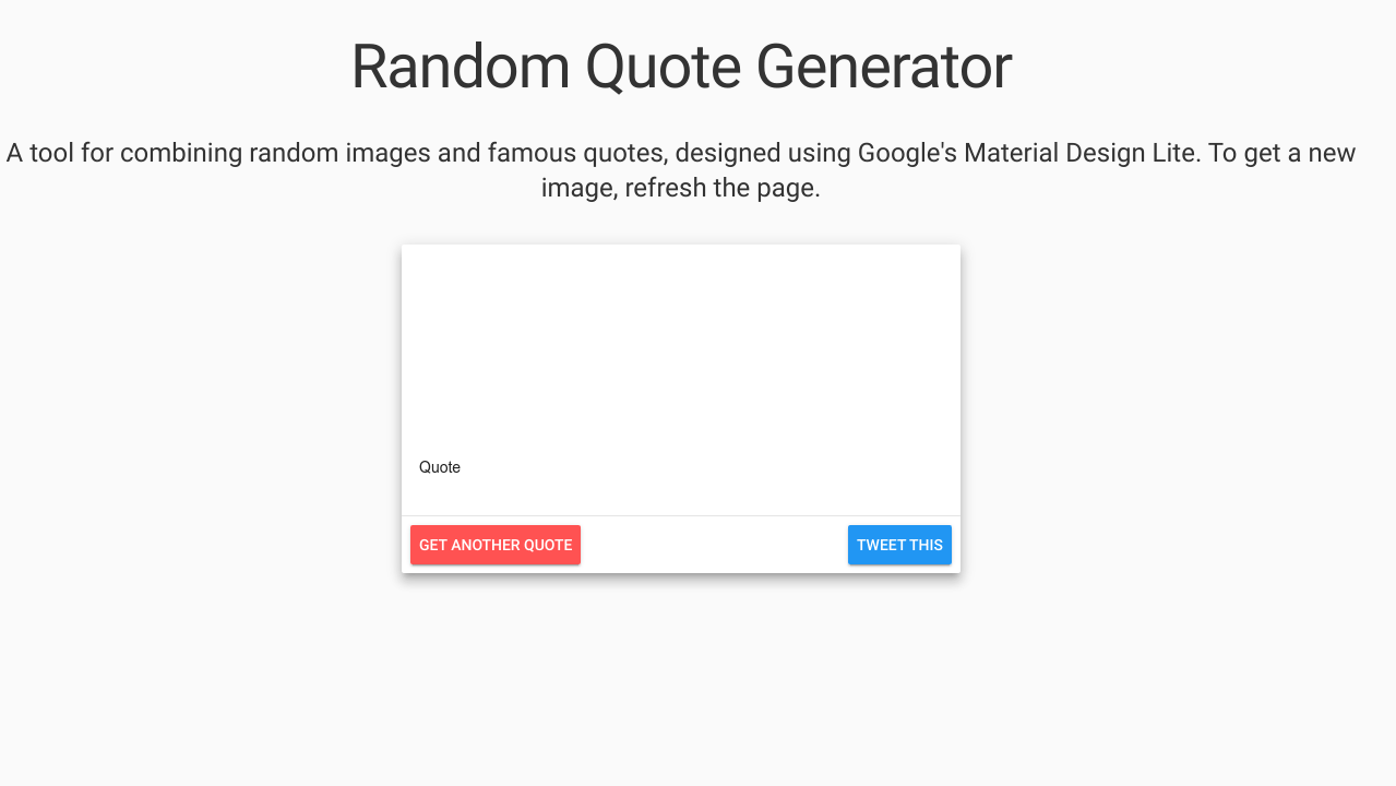 Material Design Quote Generator