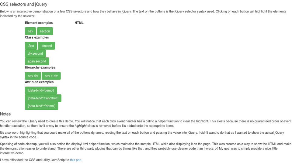 Css Selectors And Jquery Css Selectors And Jquery