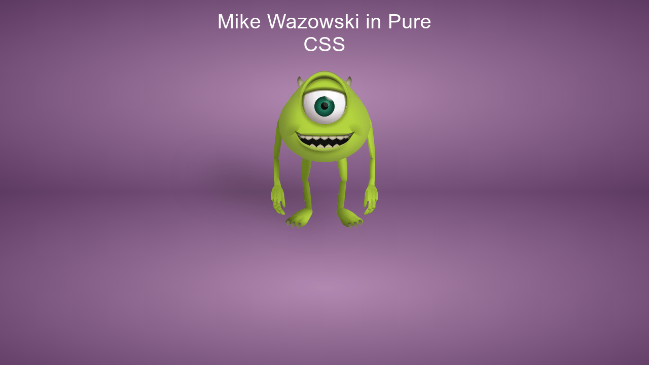 Monsters Inc S Mike Wazowski In Pure Css