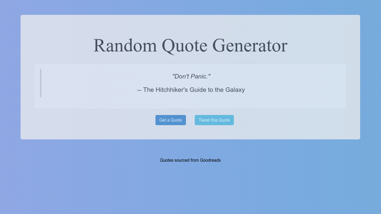 Freecodecamp Random Quote Generator