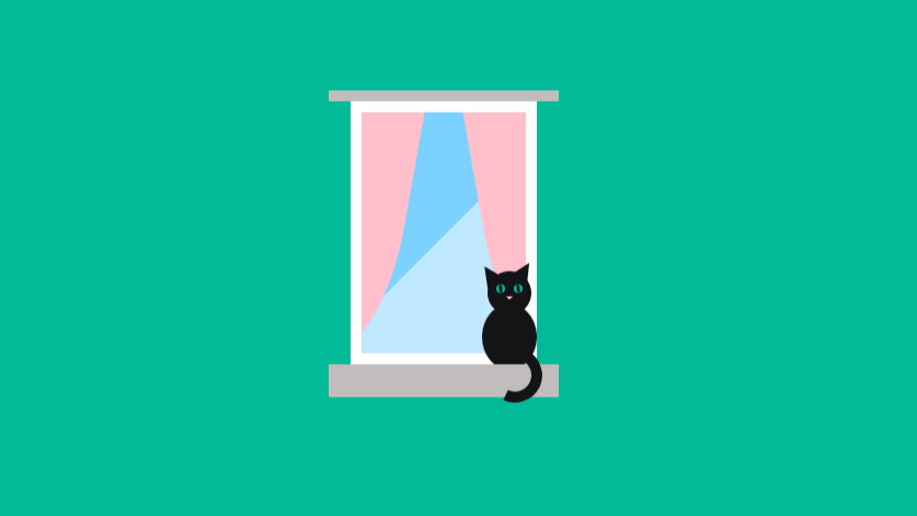 CSS Cat at window