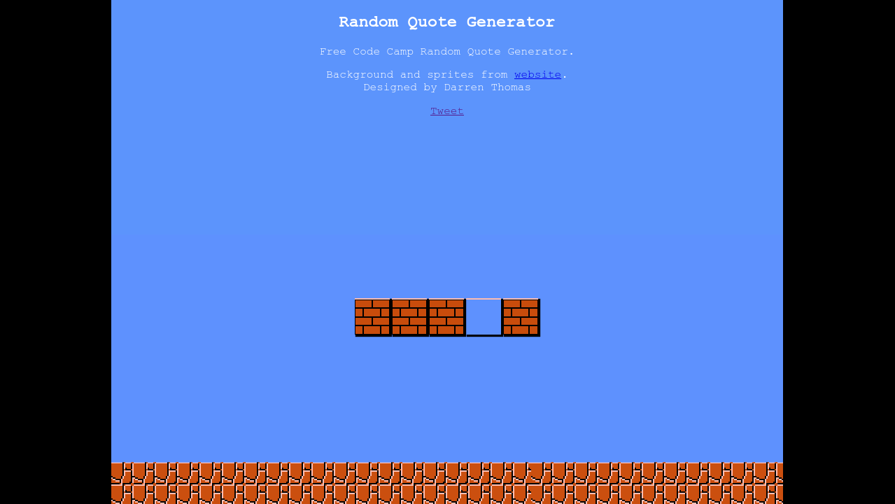 Free Code Camp Random Quote Generator