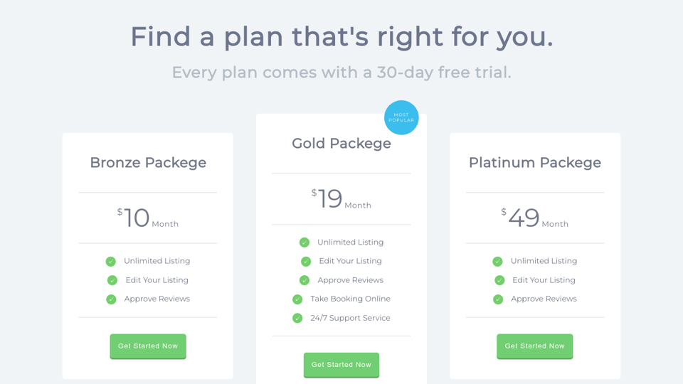 Adaptive Pricing Table