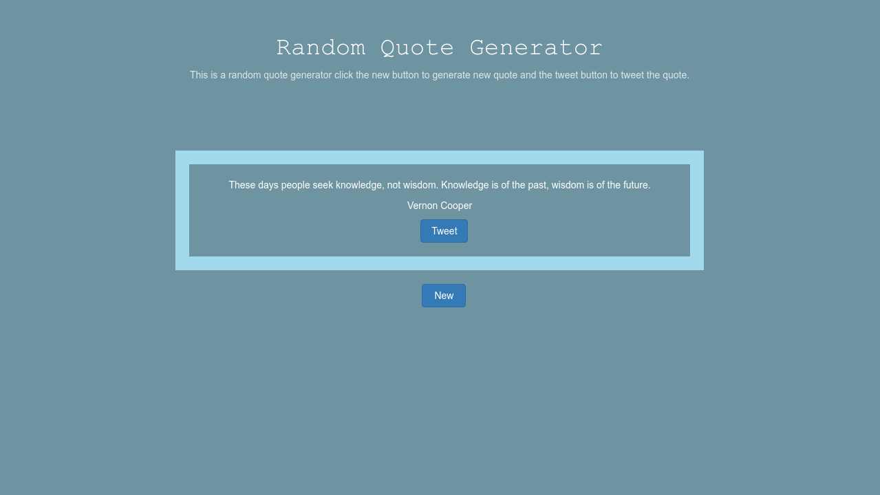 Random Quote Generator