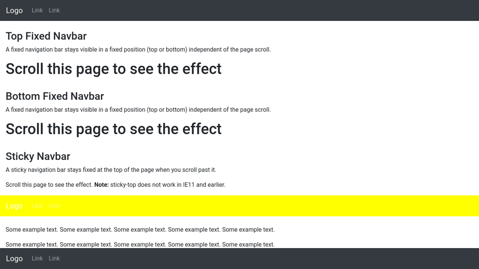 Bootstrap Position Bootstrap Position