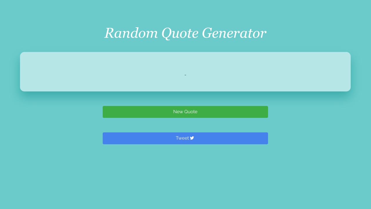 Random Quote Generator React