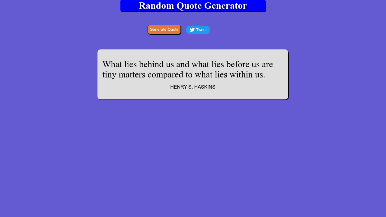 Random Quote Generator