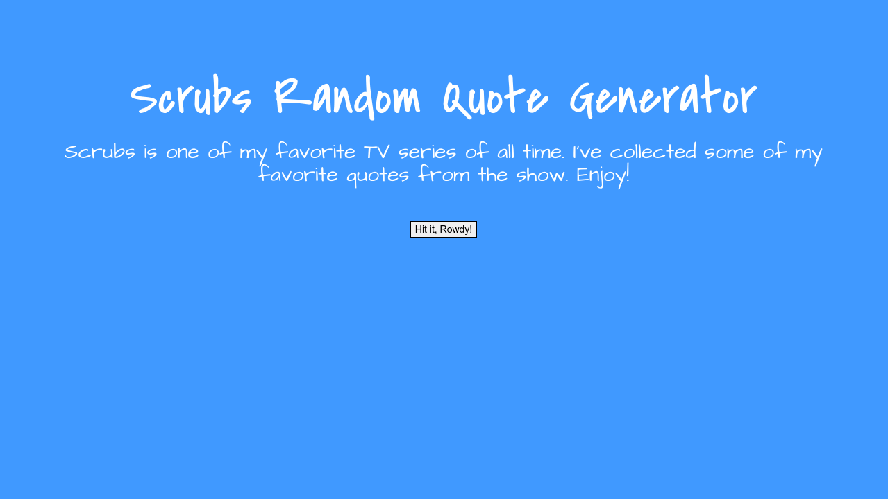 Scrubs Random Quote Generator
