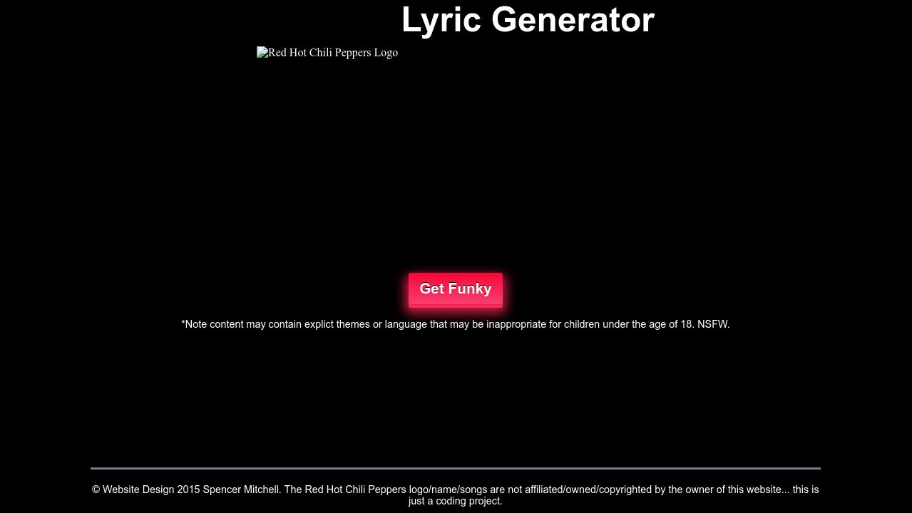 Rhcp Lyric Generator