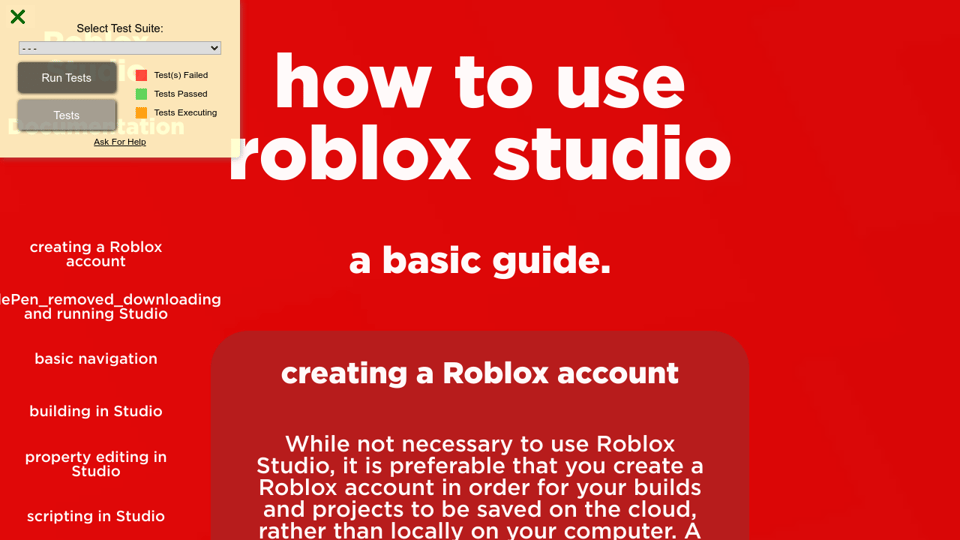 Documentation - roblox lua manual