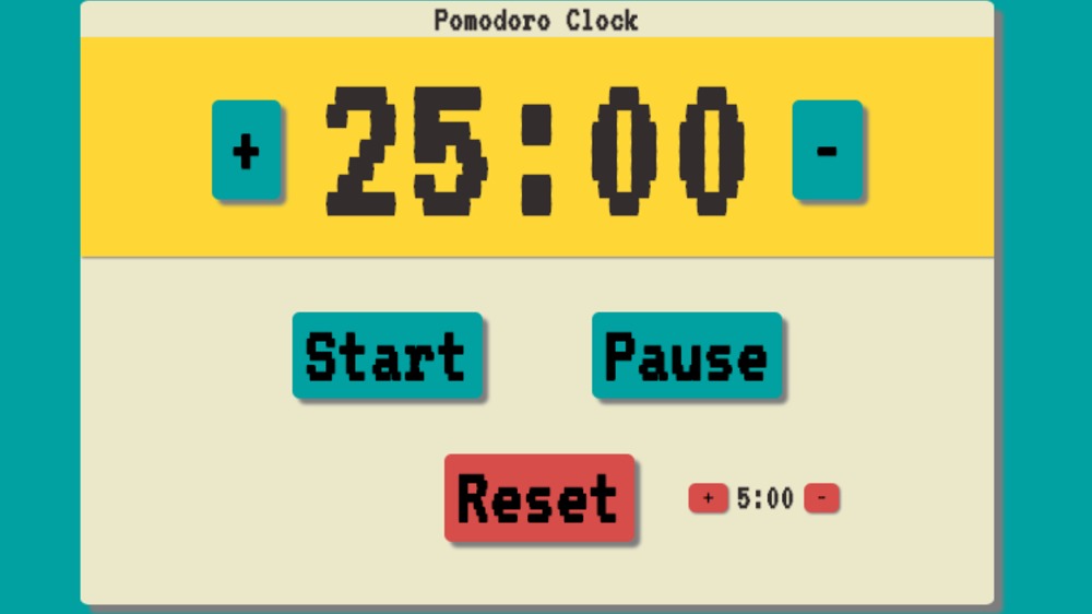 FCC Pomodoro Clock using React