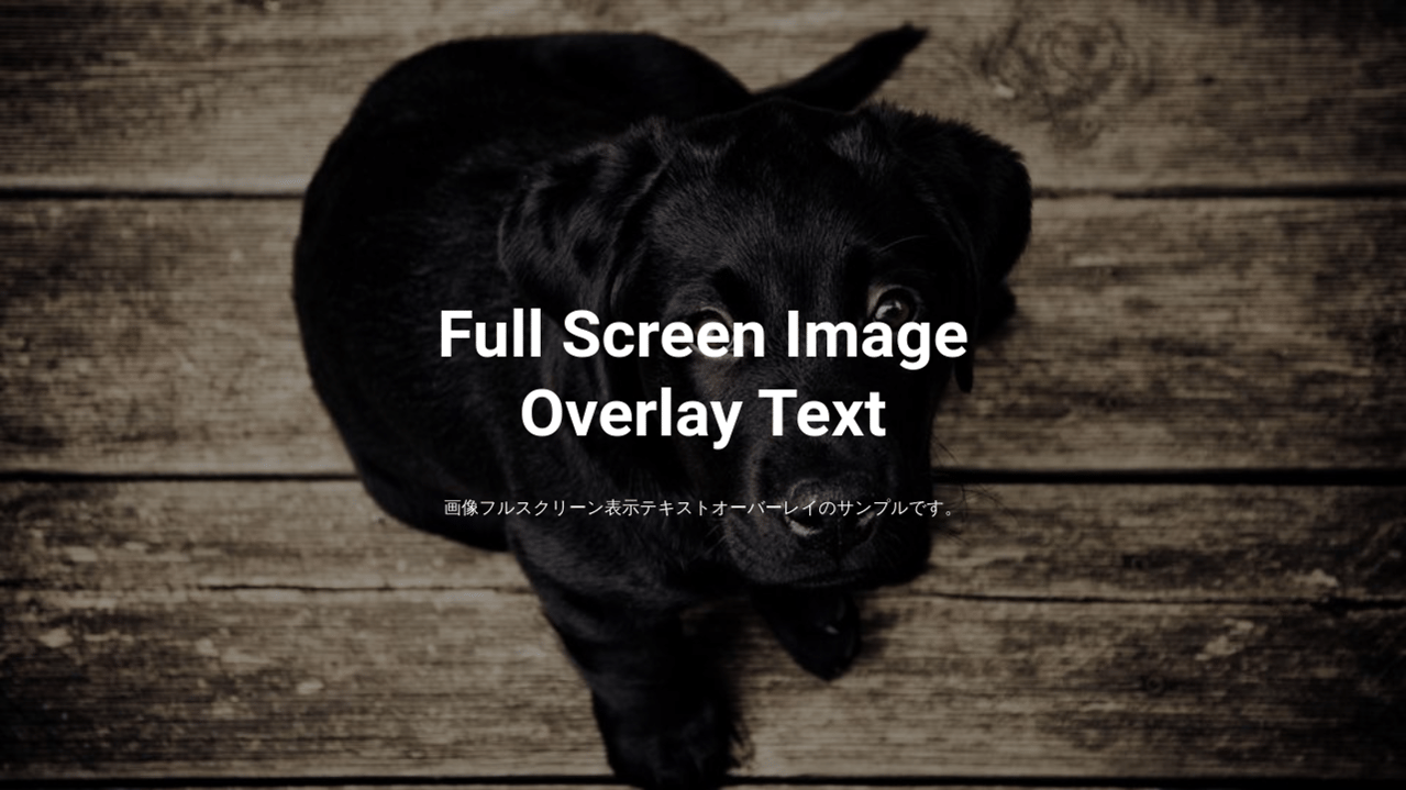 Fullscreen Image Overlay Text