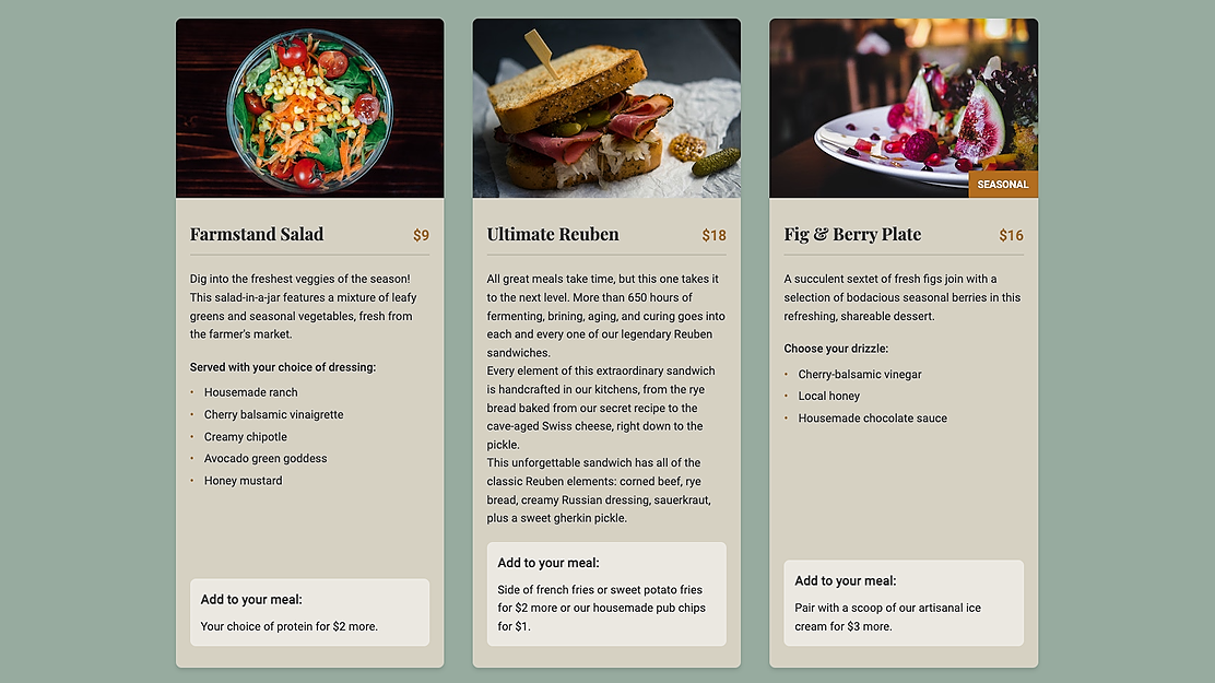 CodePen Challenge: Card Text