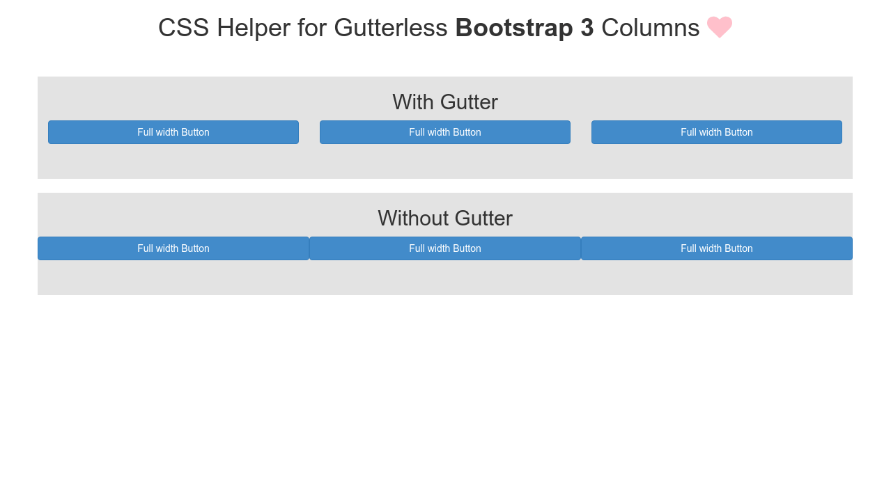 Remove Gutter Space For A Specific Div Only Stack Overflow