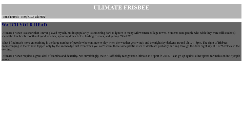 Work Assignment for Introduction to CSS3 course. Webpage styled and structured using css3.