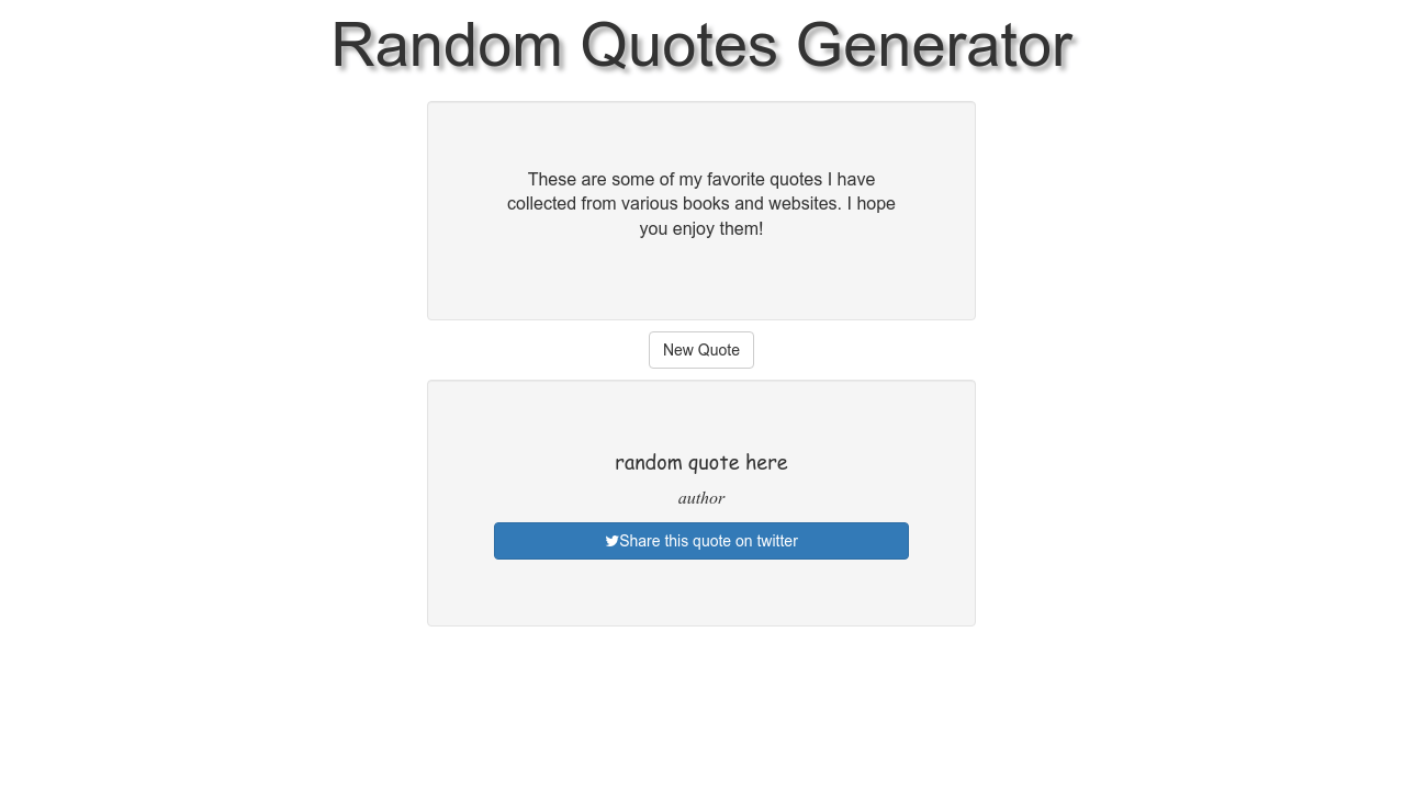 Random Quotes Generator Zipline