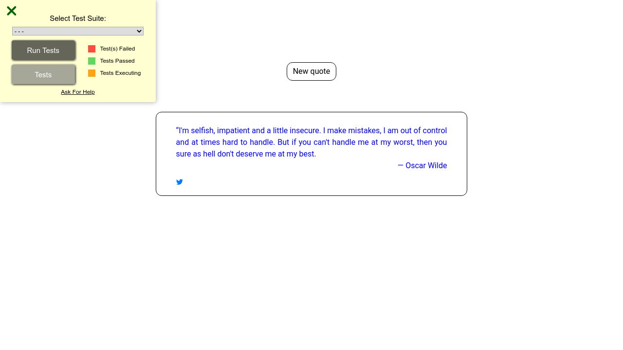 Random Quote Machine FCC Project Feedback - Code Feedback - The ...