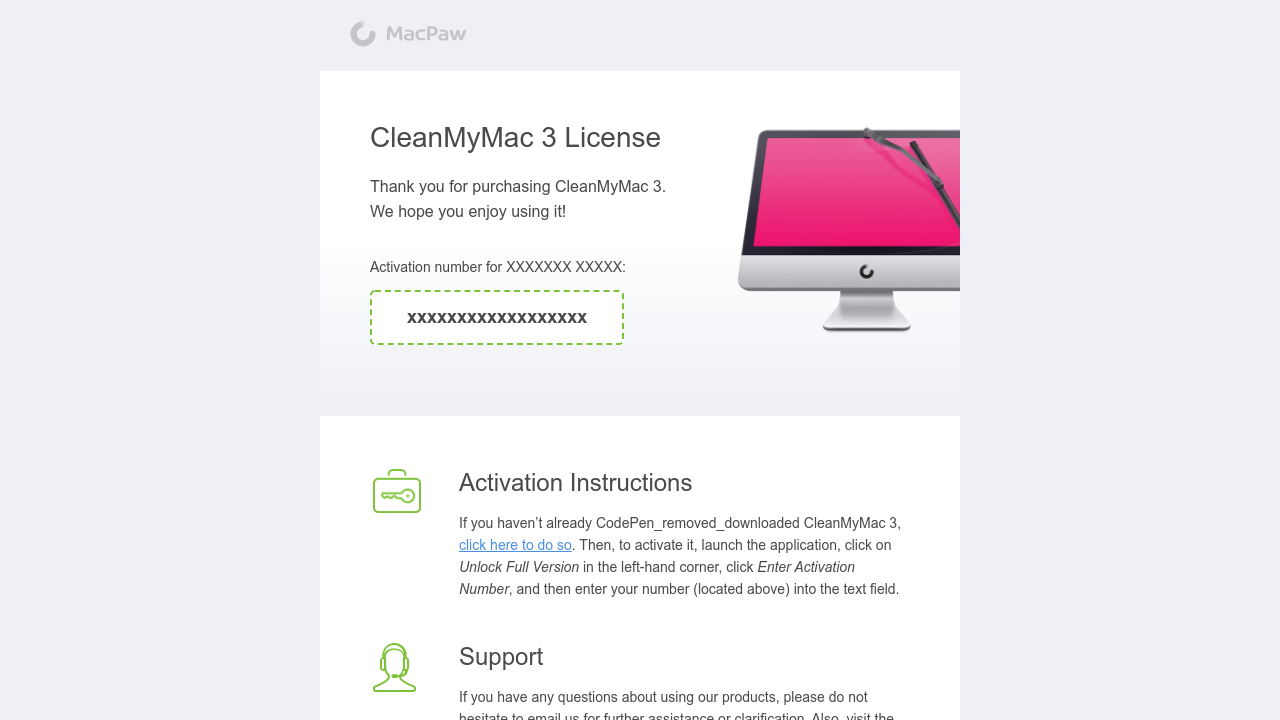 license clean my mac 3