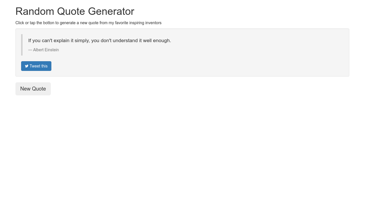 Random Quote Generator From Json