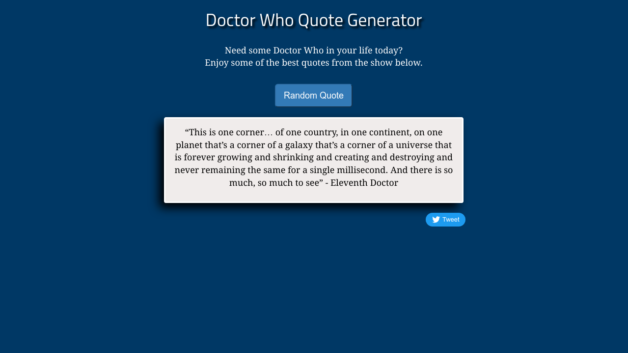 Doctor Who Quote Generator