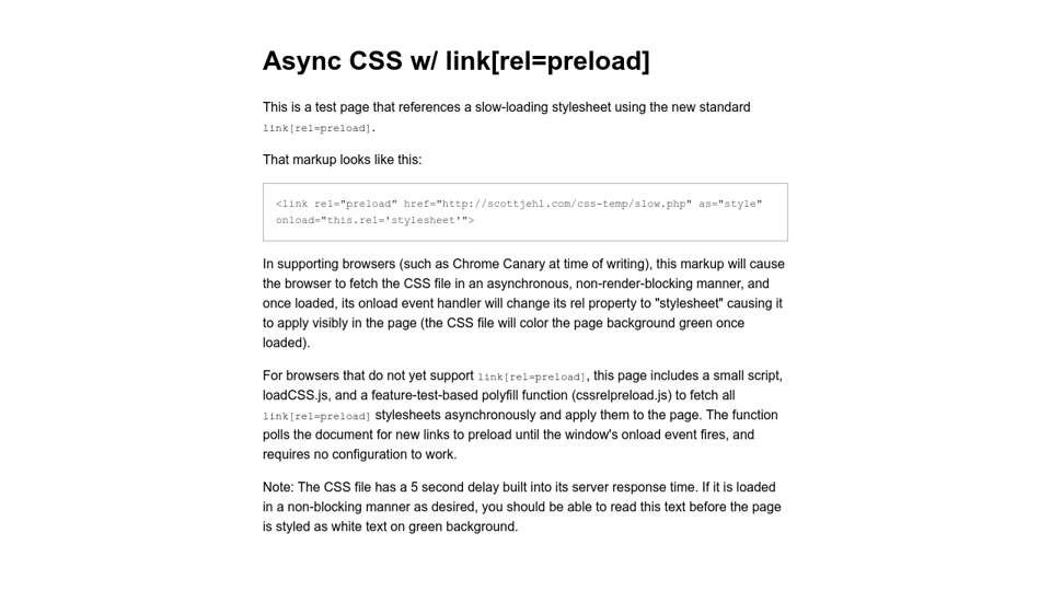Loadcss Polyfill Example Loadcss Polyfill Example