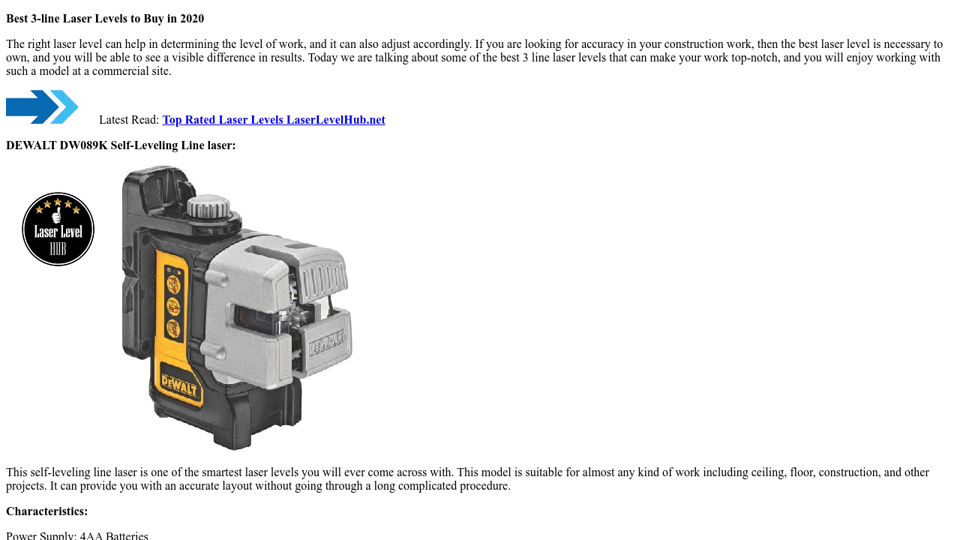photo Best Self Leveling Laser 2020 codepen