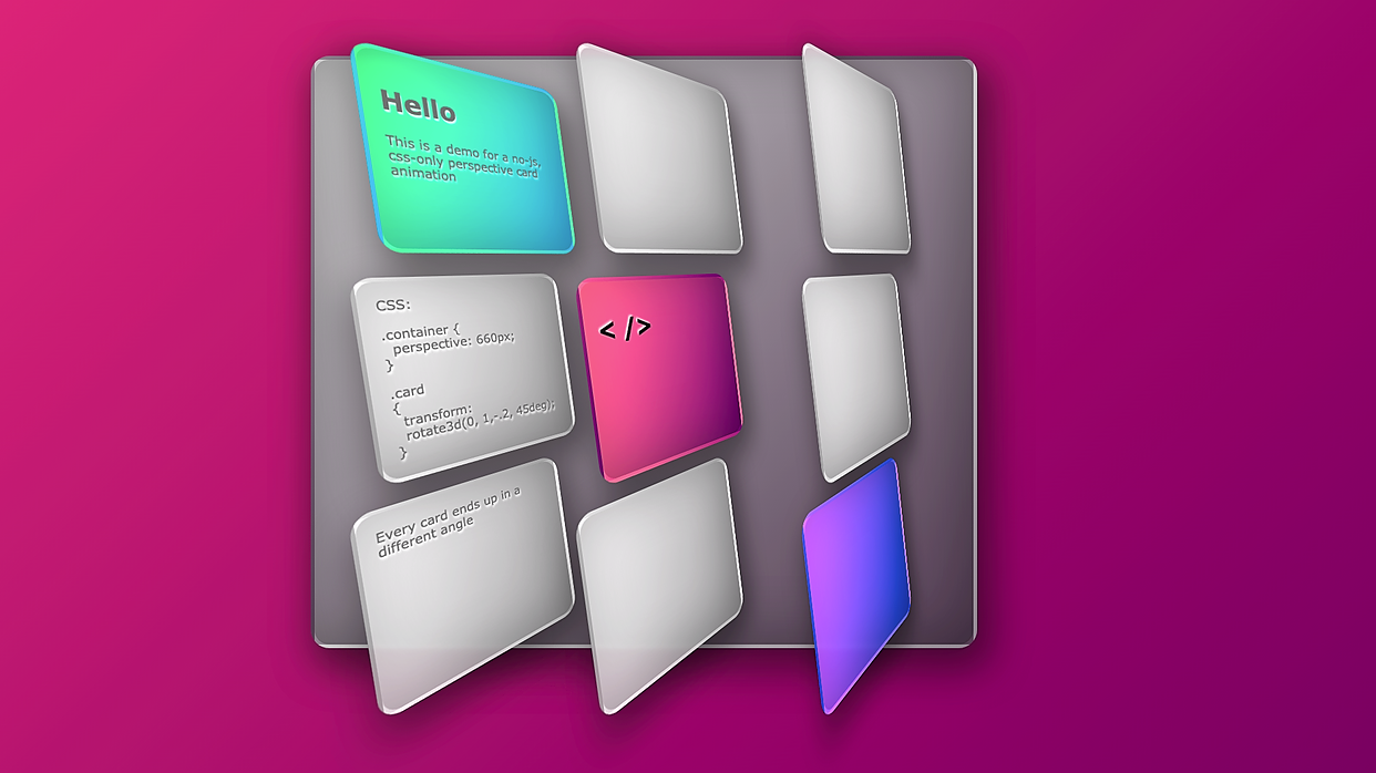 Turning Cards Animation In 3D With CSS Only turning-cards-animation-in-3d-with-css-only