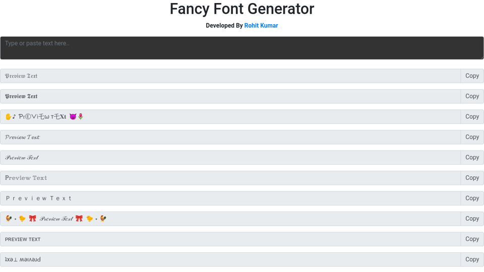 Fancy Font Generator Fancy Text Generator