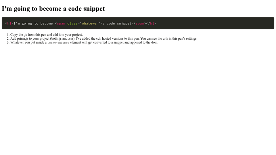 HTML Code Snippets