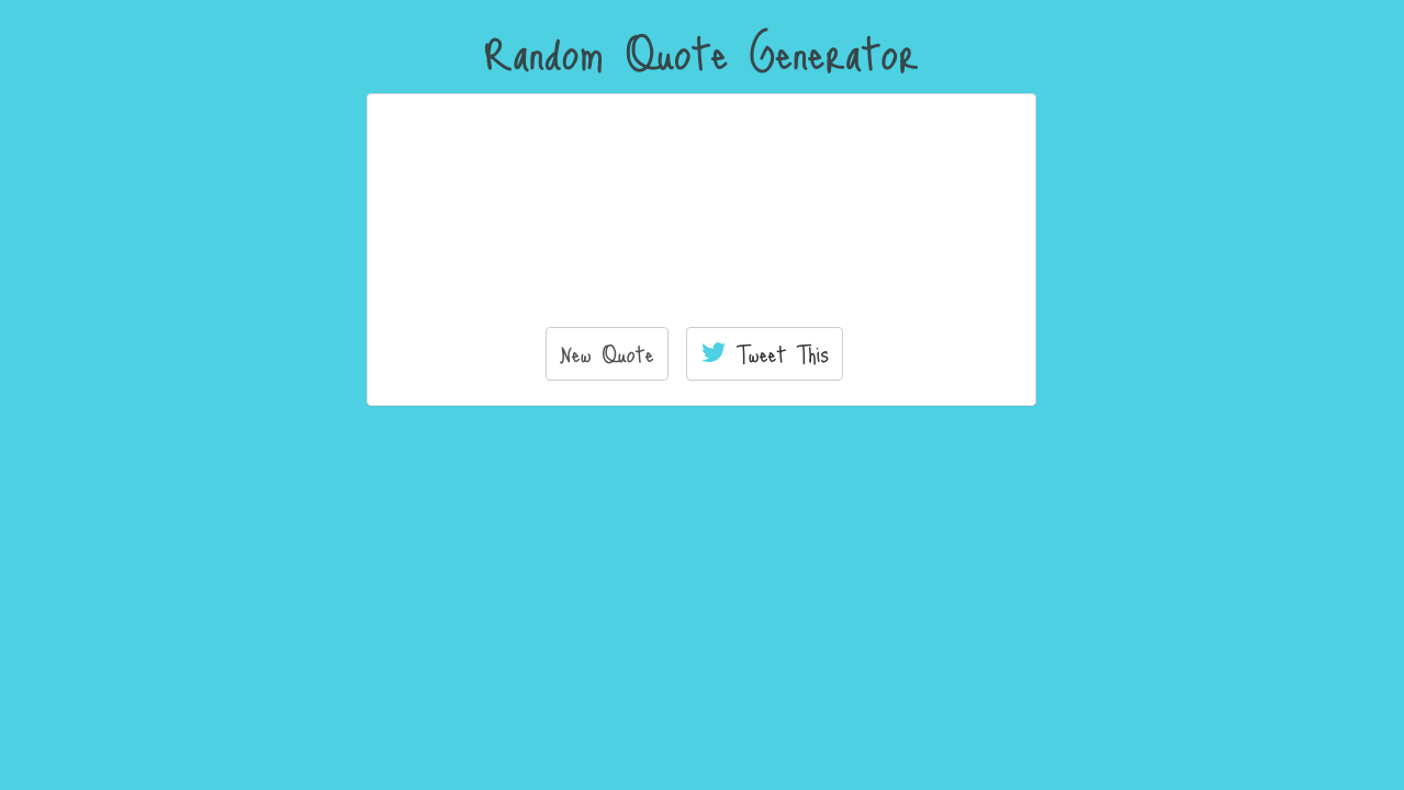 Random Quote Generator