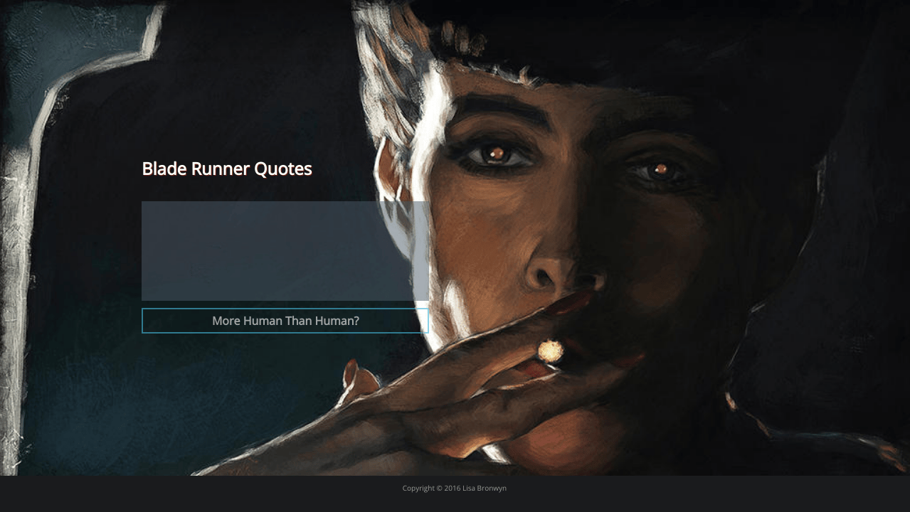 Blade Runner Quote Generator