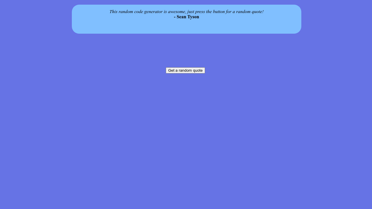 Javascript Random Quote Generator Project