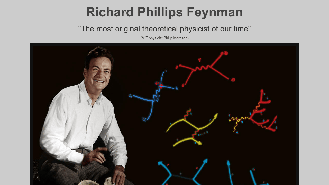 Tribute Page Richard Feynman