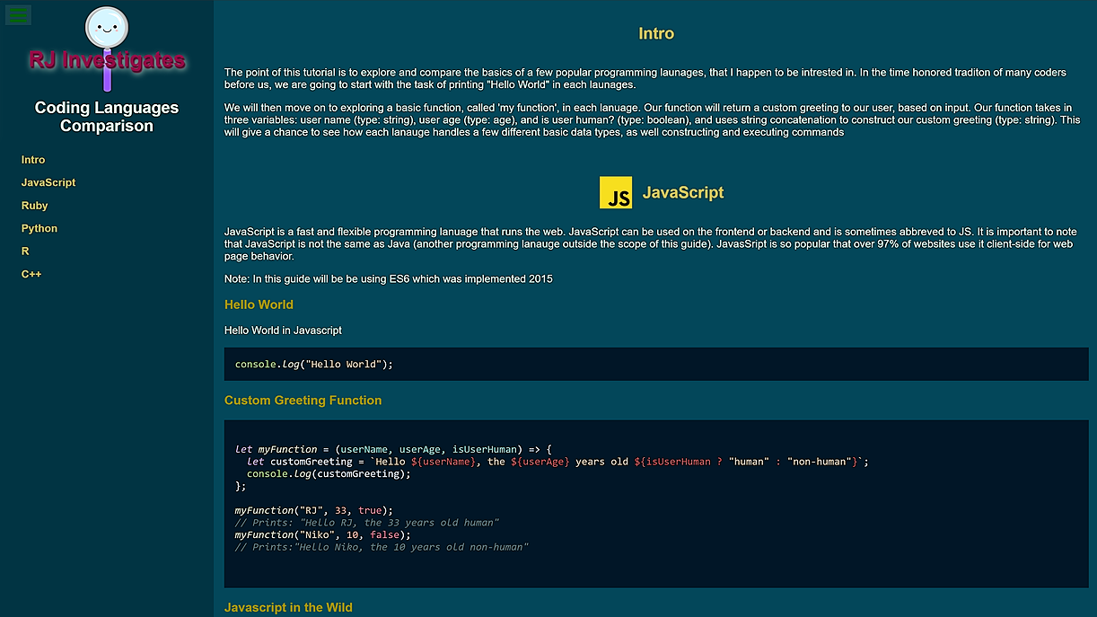 FCC 2021: Technical Documentation Page (Responsive Web Design)