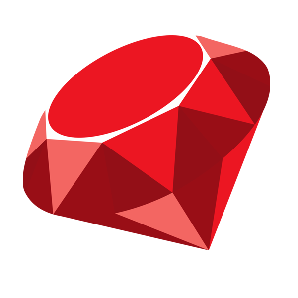 Ruby's official logo: A round cut ruby gem