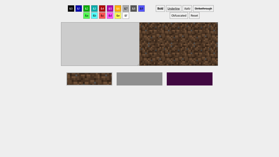 Minecraft Colored Text Generator
