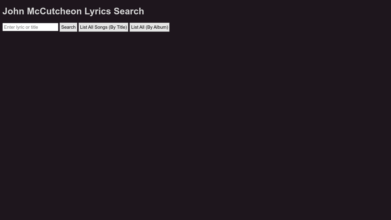 Lyrics Search