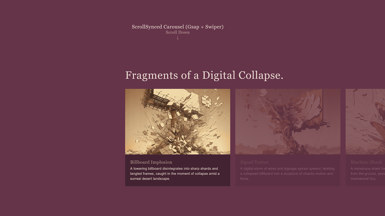 ScrollSynced Carousel V3 (Gsap + Swiper)