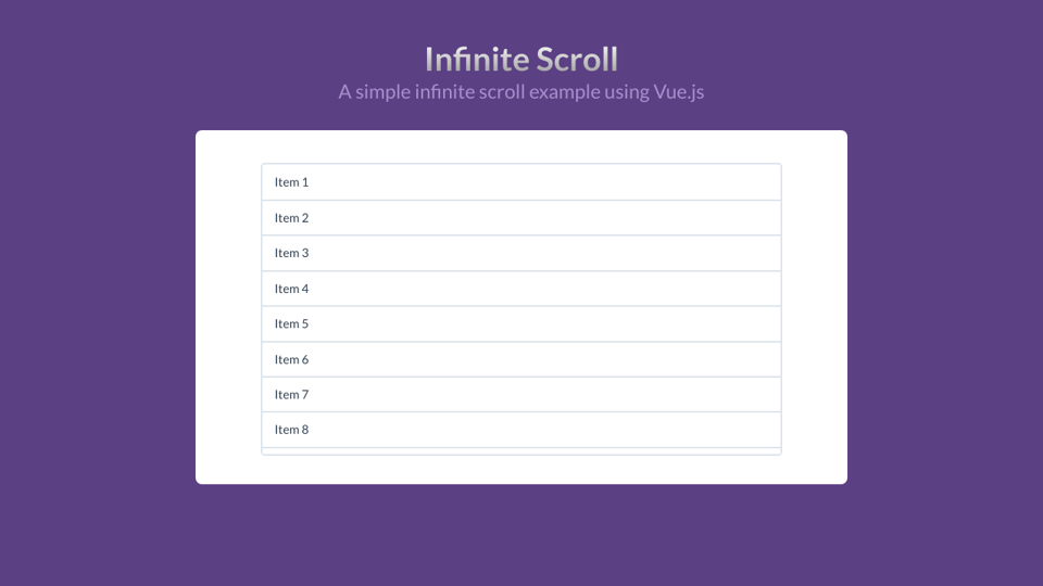 25 Javascript Infinite Scroll Example