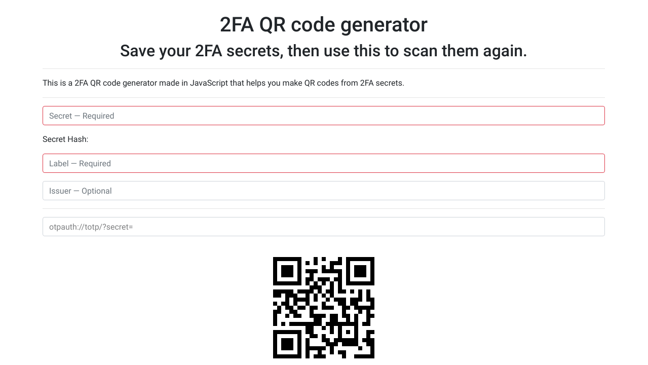 2fa Qr Code Generator