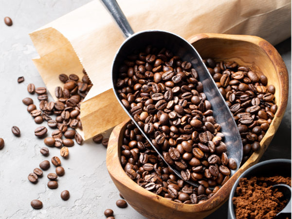 pouring a coffee in a cup