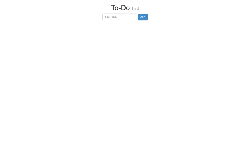 Simple Bootstrap To Do List Template Simple Bootstrap To Do List Template