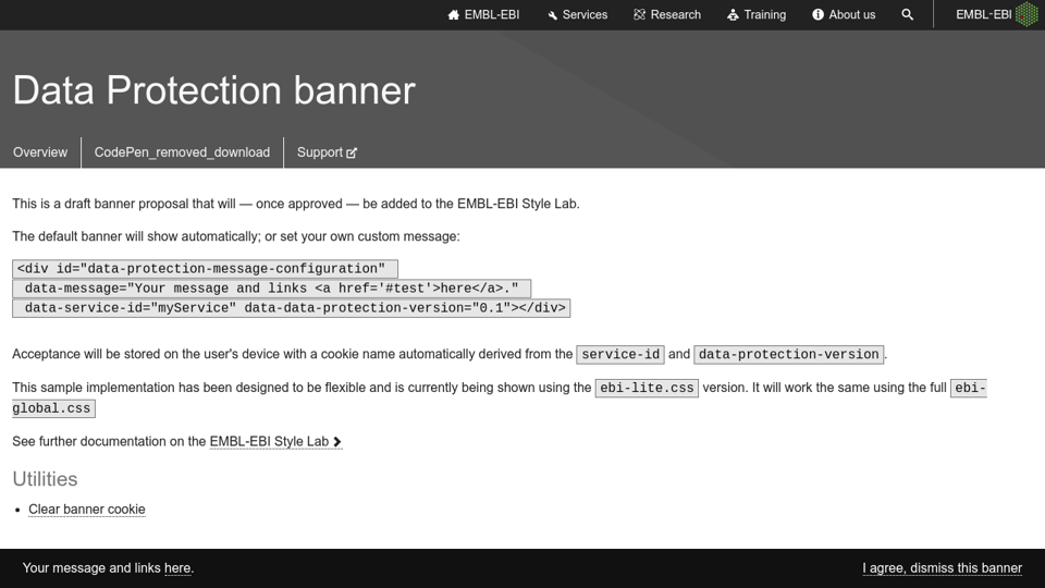 Data Protection Banner Data Protection Banner