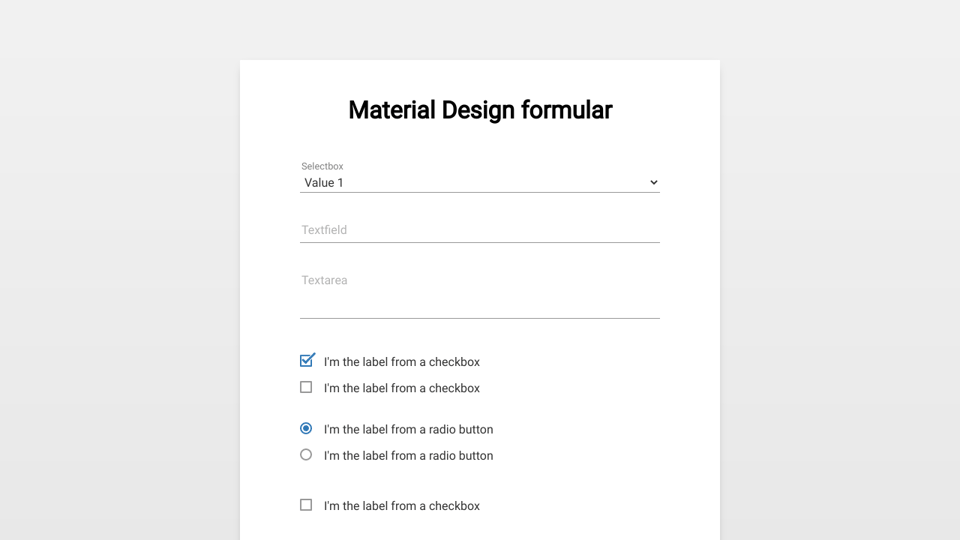 Pure Css Material Design Form